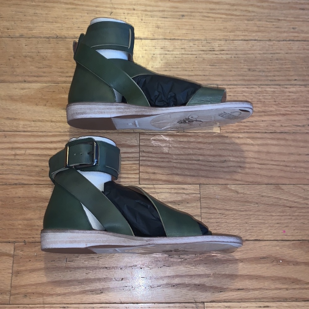 Free People Vale Boot Sandal Khaki Green